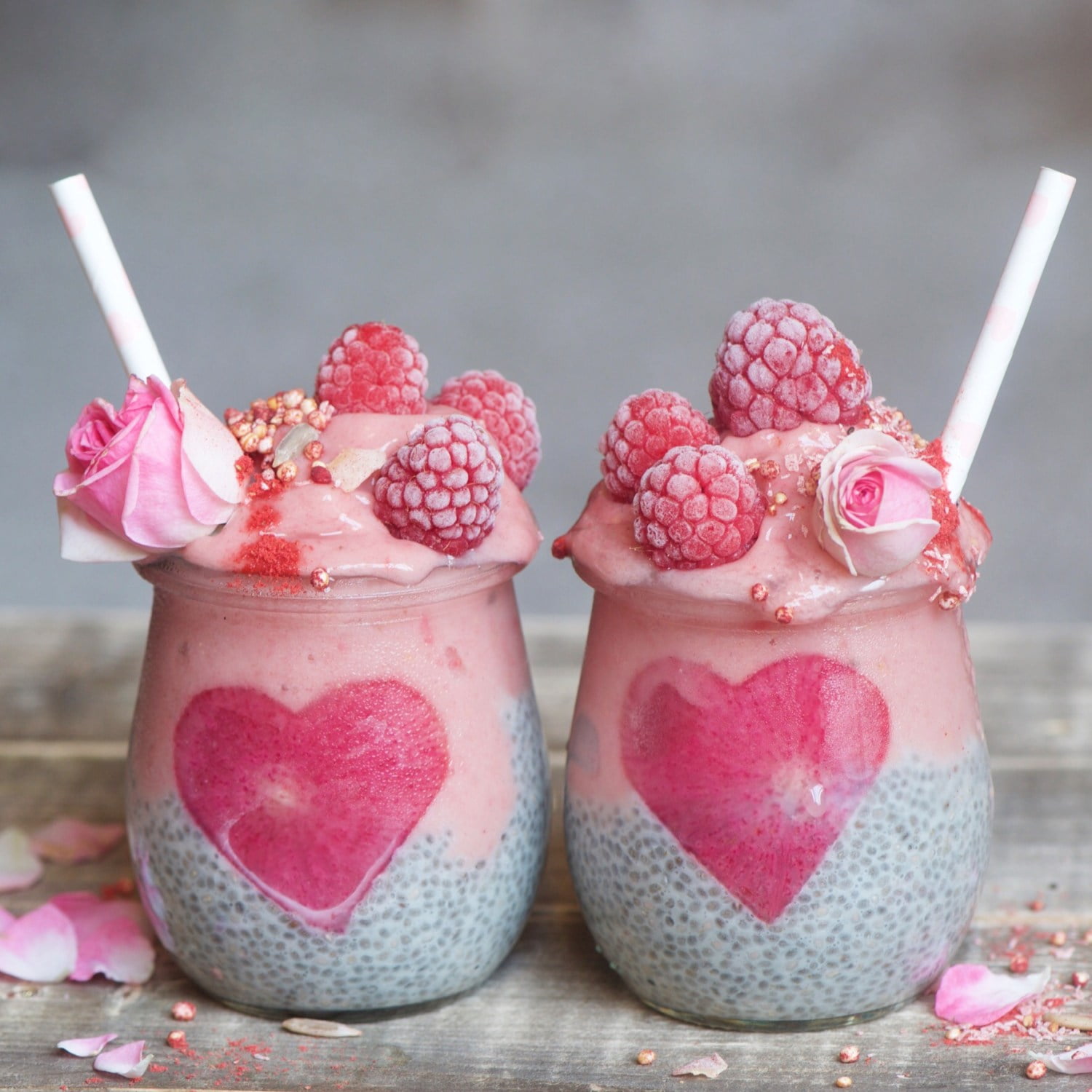 heart shape smoothie