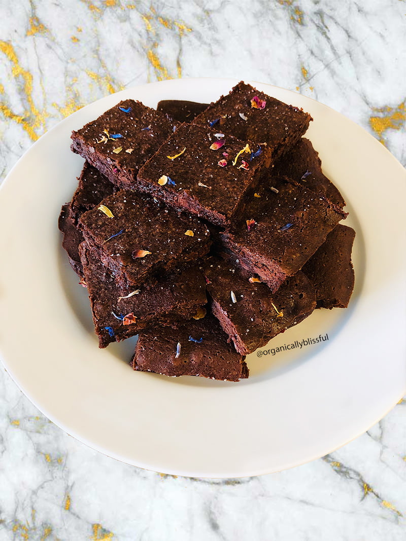 floral brownies