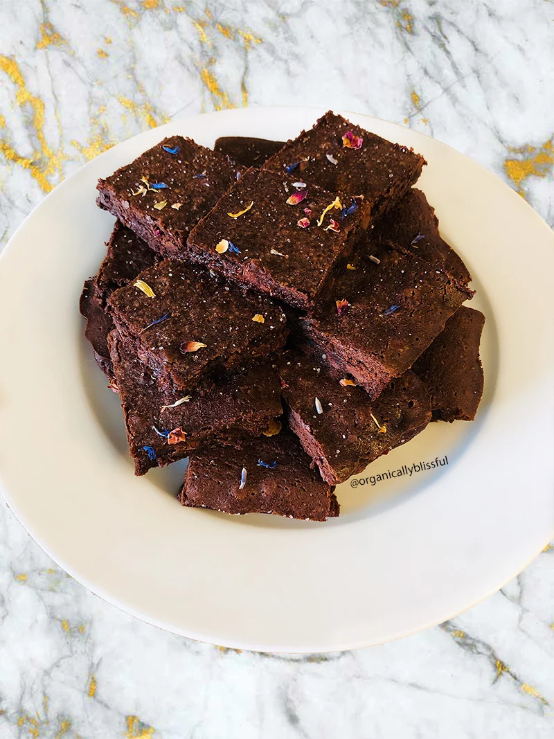 floral brownies