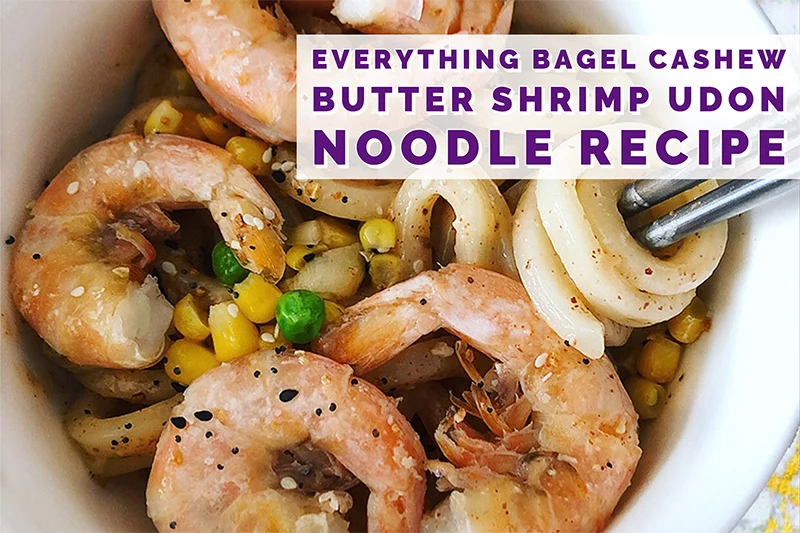 Cashew Butter Shrimp Udon Noodle Recipe