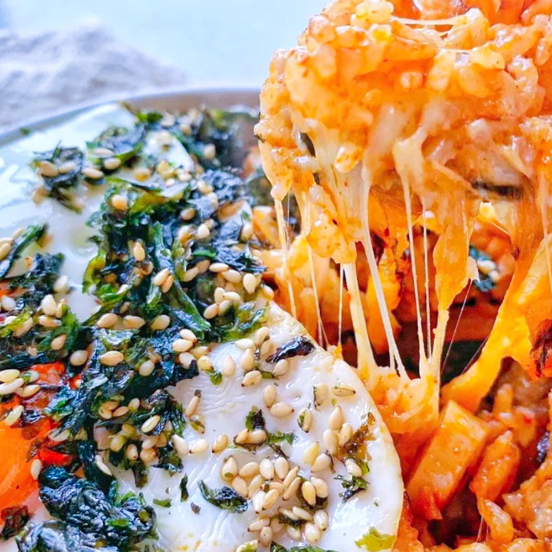 Korean style cheesy rice