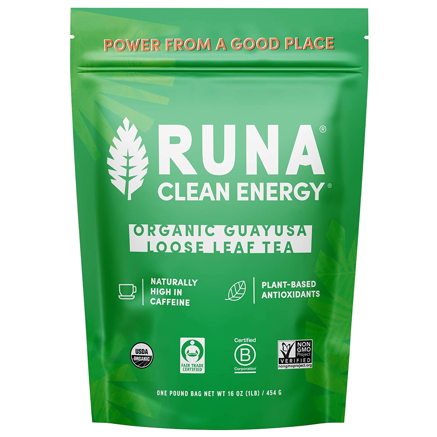 RUNA Clean Energy Organic Guayusa Loose Leaf Tea RUNA Clean Energy Organic Guayusa Loose Leaf Tea