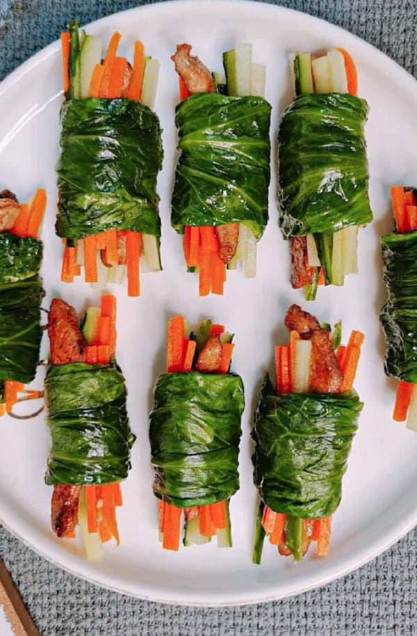 Chicken Collard Green Wraps