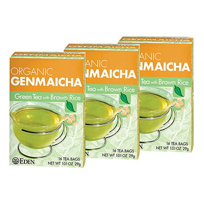 Eden Genmaicha Organic Green Tea with Roasted Brown Rice Eden Genmaicha Organic Green Tea with Roasted Brown Rice