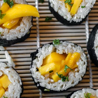 milk rice sushi