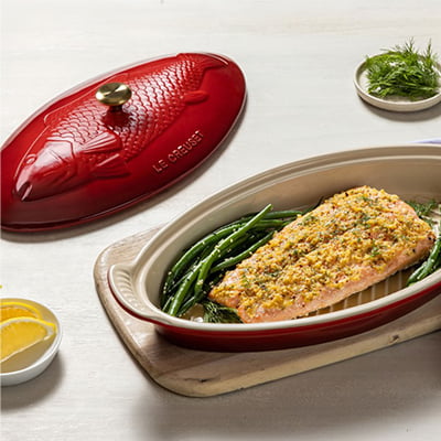 Le Creuset Stoneware Oval Fish Baker Le Creuset Stoneware Oval Fish Baker
