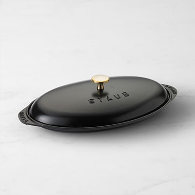 Staub Enameled Cast Iron Fish Plate with Lid Staub Enameled Cast Iron Fish Plate with Lid