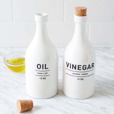 West Elm Utility Stoneware Oil & Vinegar Dispenser Set West Elm Utility Stoneware Oil & Vinegar Dispenser Set