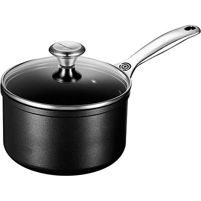 Le Creuset Toughened Non-Stick PRO Saucepan with Glass Lid Le Creuset Toughened Non-Stick PRO Saucepan with Glass Lid