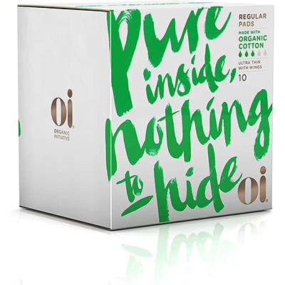 Organic Initiative Cotton Ultra Thin Regular Pads with Wings Organic Initiative Cotton Ultra Thin Regular Pads with Wings