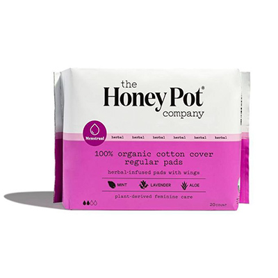 The Honey Pot Organic Cotton Herbal Regular Pads The Honey Pot Organic Cotton Herbal Regular Pads