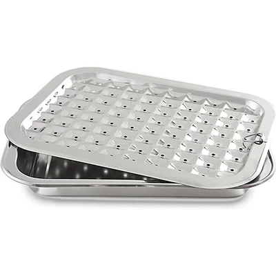 Norpro Stainless Steel Broil_Roast Pan Set_ Norpro Stainless Steel Broil/Roast Pan Set