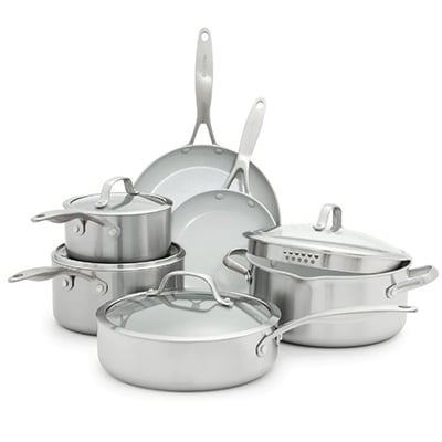 Greenpan® Venice Nonstick 10-Piece Stainless Steel Cookware Set