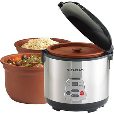 VitaClay VF7700-8 Chef Gourmet 8-Cup Rice and Slow Cooker