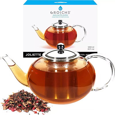 Grosche Joliette Hand-Blown Glass Teapot With Stainless Steel Infuser
