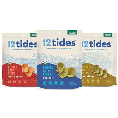 12 Tides Organic Puffed Kelp Chips