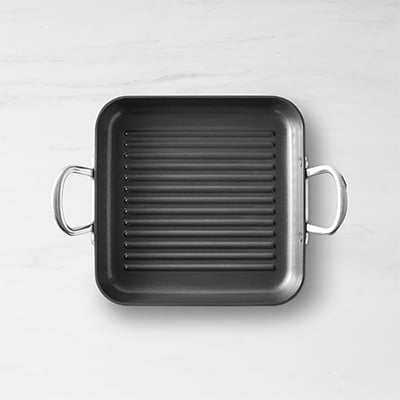 GreenPan™ Premiere Stainless-Steel Ceramic Nonstick Outdoor/Indoor Square Grill Pan