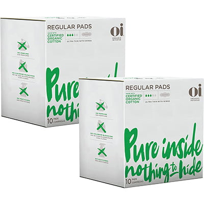 Oi Organic Ultra-Thin Pads With Wings