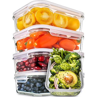 Prep Naturals Glass Meal Prep Container Multi-Pack