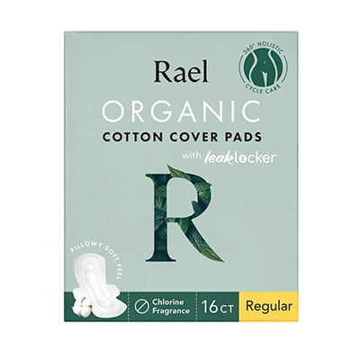 Rael Pads For Women, Organic Cotton Cover Pads