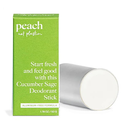 Peach Refillable Deodorant, Cucumber Sage