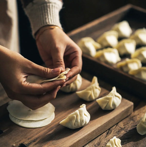 making dumplings