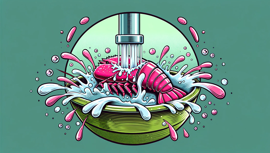 Rinse The Lobster Tails