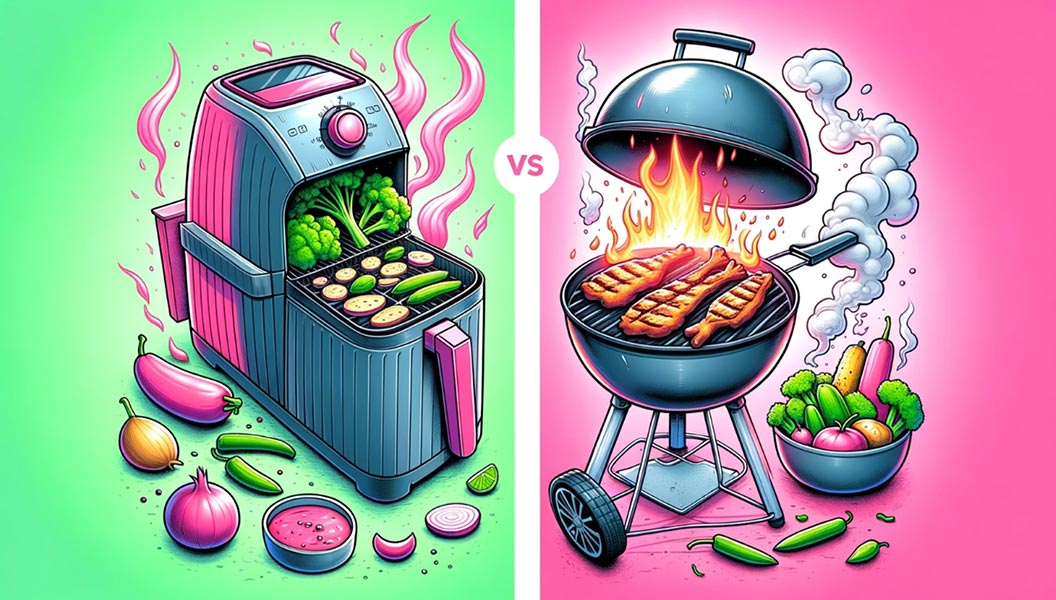 air frying vs grilling