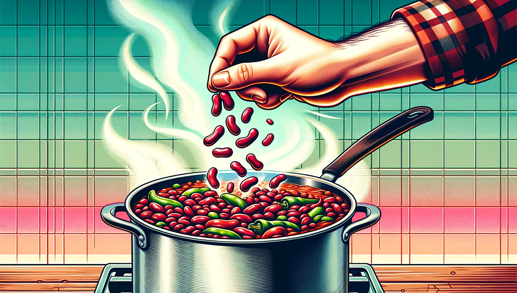 Adding beans to chili
