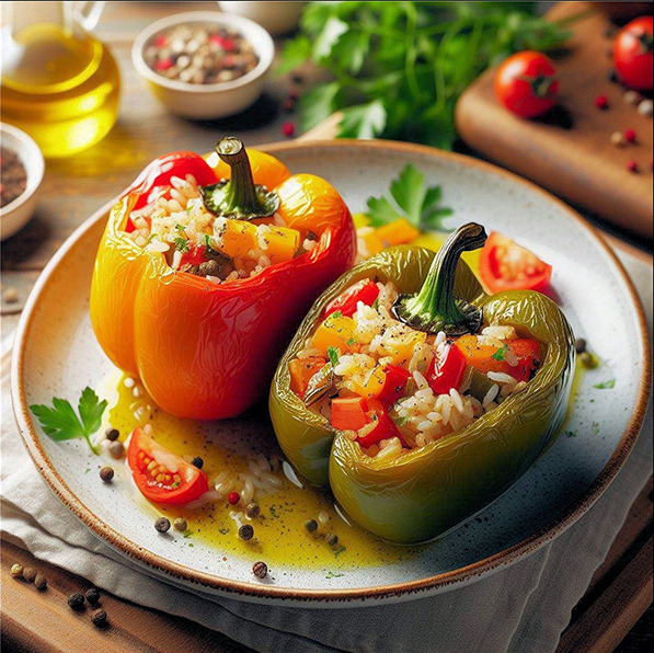 Air Fried Stuffed Peppers