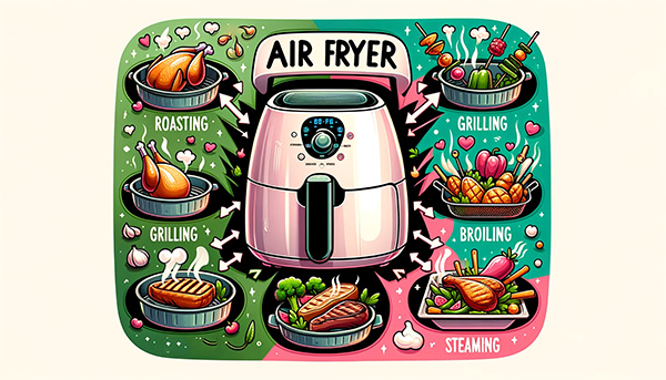 Air fryer as a multifaceted kitchen appliance