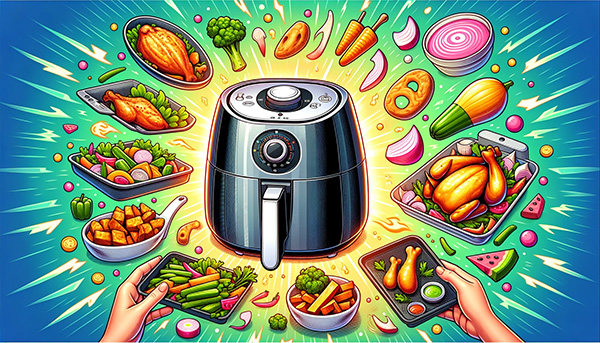 Air fryer cooking food evenly