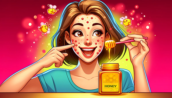 Applying Manuka honey to treat acne