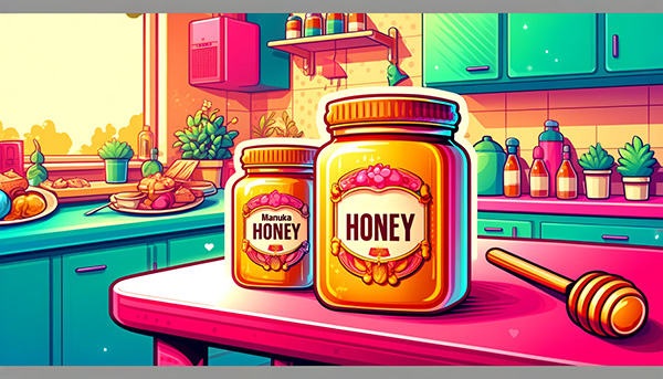Manuka honey and traditional honey