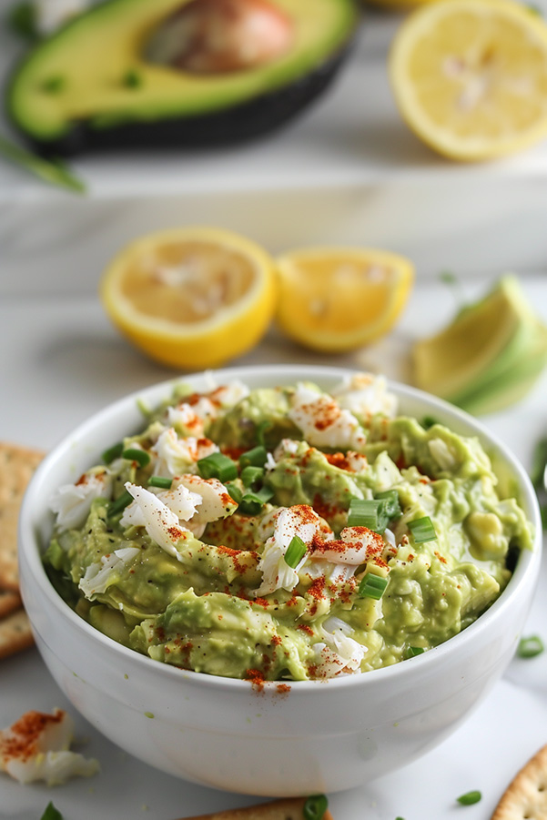 avocado crab dip vertical